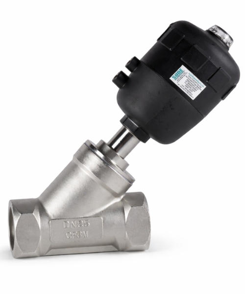 2- Two Way Pneumatic Angle Seat Valve