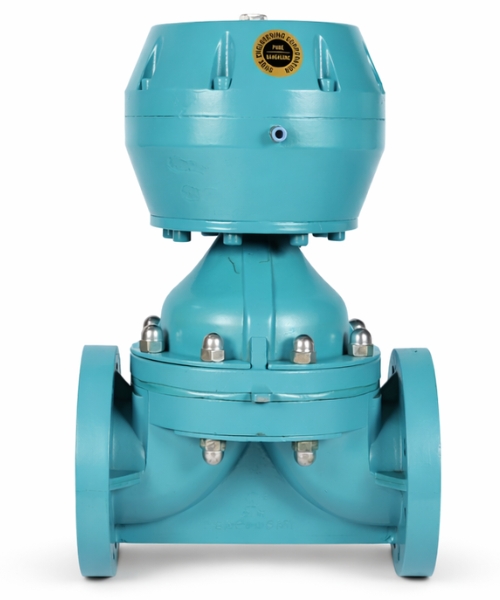 Metal seated body diaphragm valve with plastic pneumatic cylinder / electric actuator